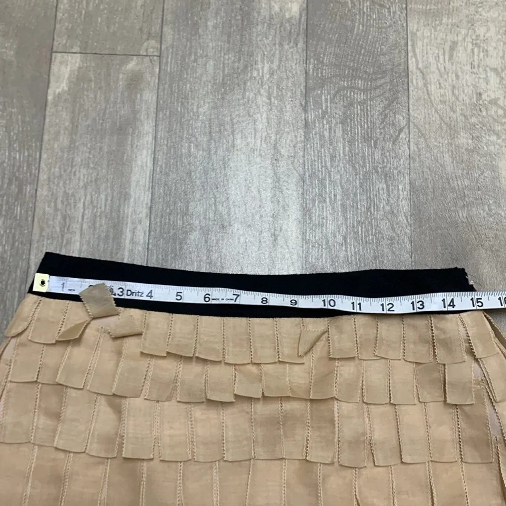 Womens J.Crew 100% Silk Ribbon Tiered Mini‎ Skirt